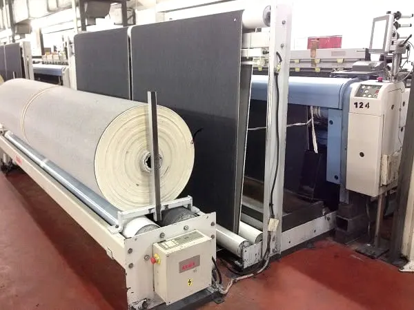 Fabric roll at the take-up of a loom