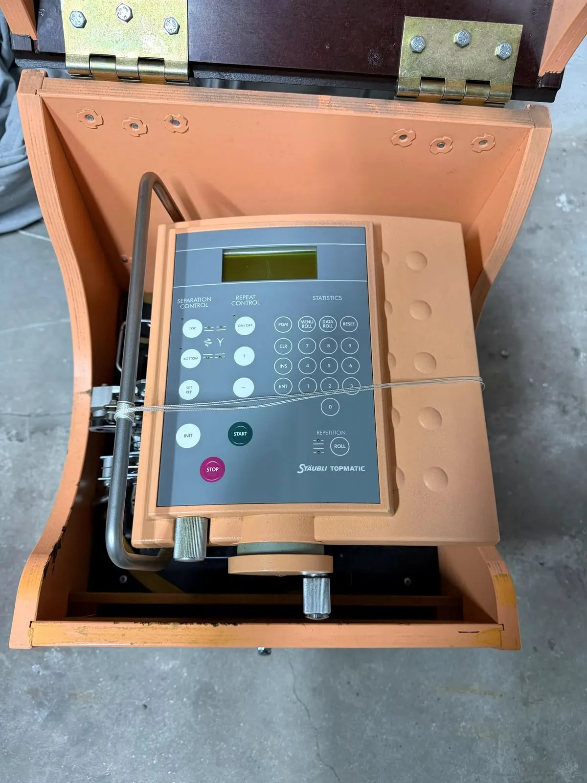 Stäubli loom controller unit opened for service